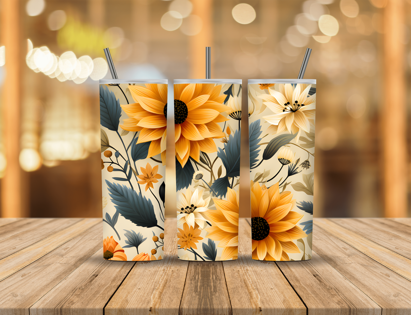 Sunflower 20 oz Tumbler Design Digital Download #48