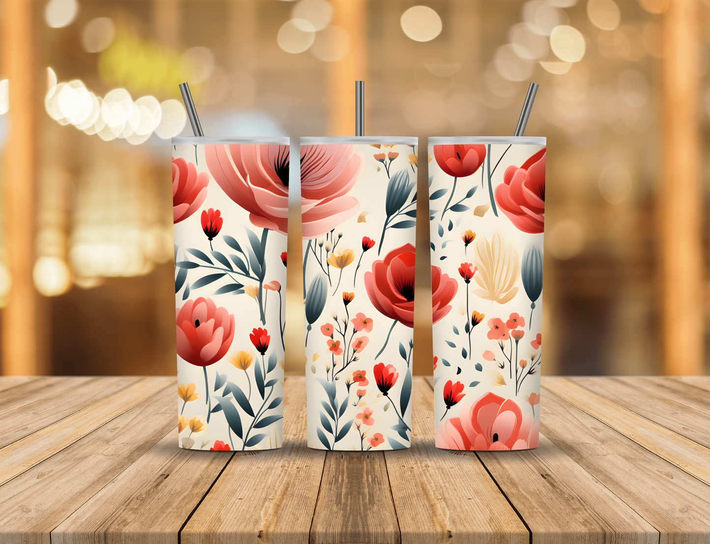 Flowers 20 oz Tumbler Design Digital Download #29