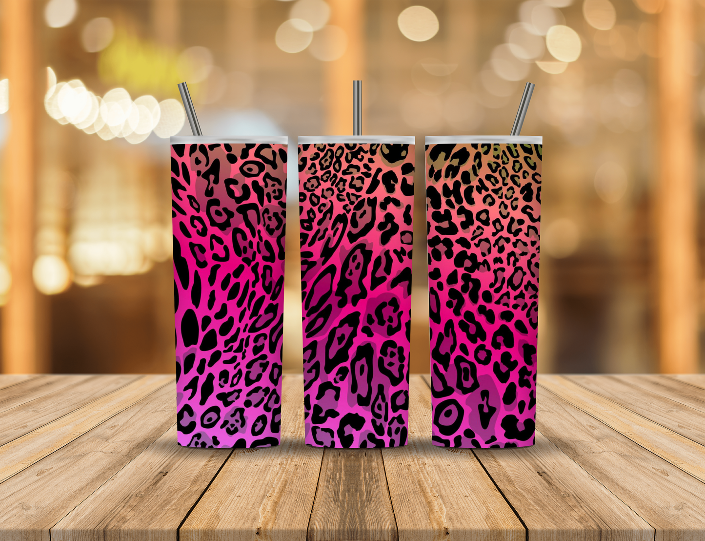 Rainbow Animal Print 20 oz Tumbler Design Digital Download #399