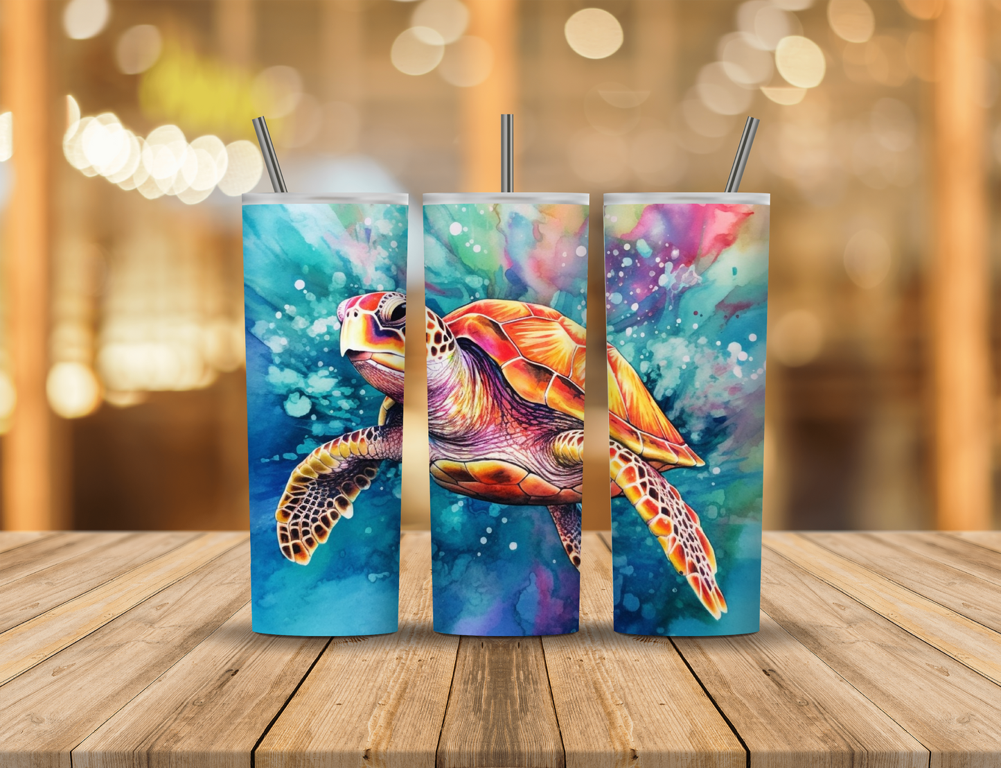 Ocean Turtle 20 oz Tumbler Design Digital Download #58
