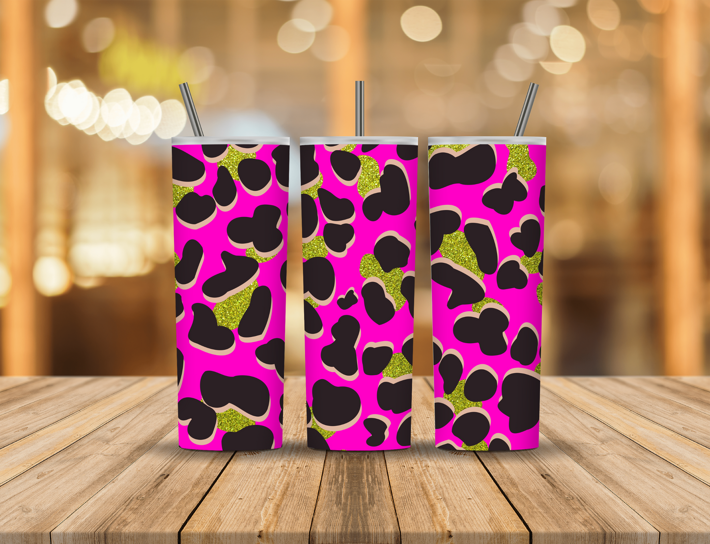 Glitter Animal Print 20 oz Tumbler Design Digital Download #4
