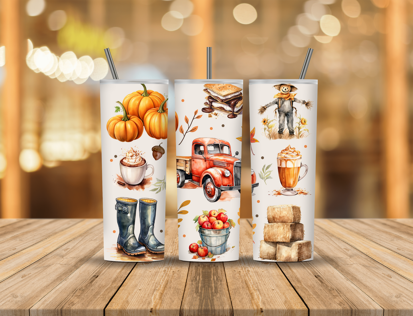 Fall Collage 20 oz Tumbler Design Digital Download #13