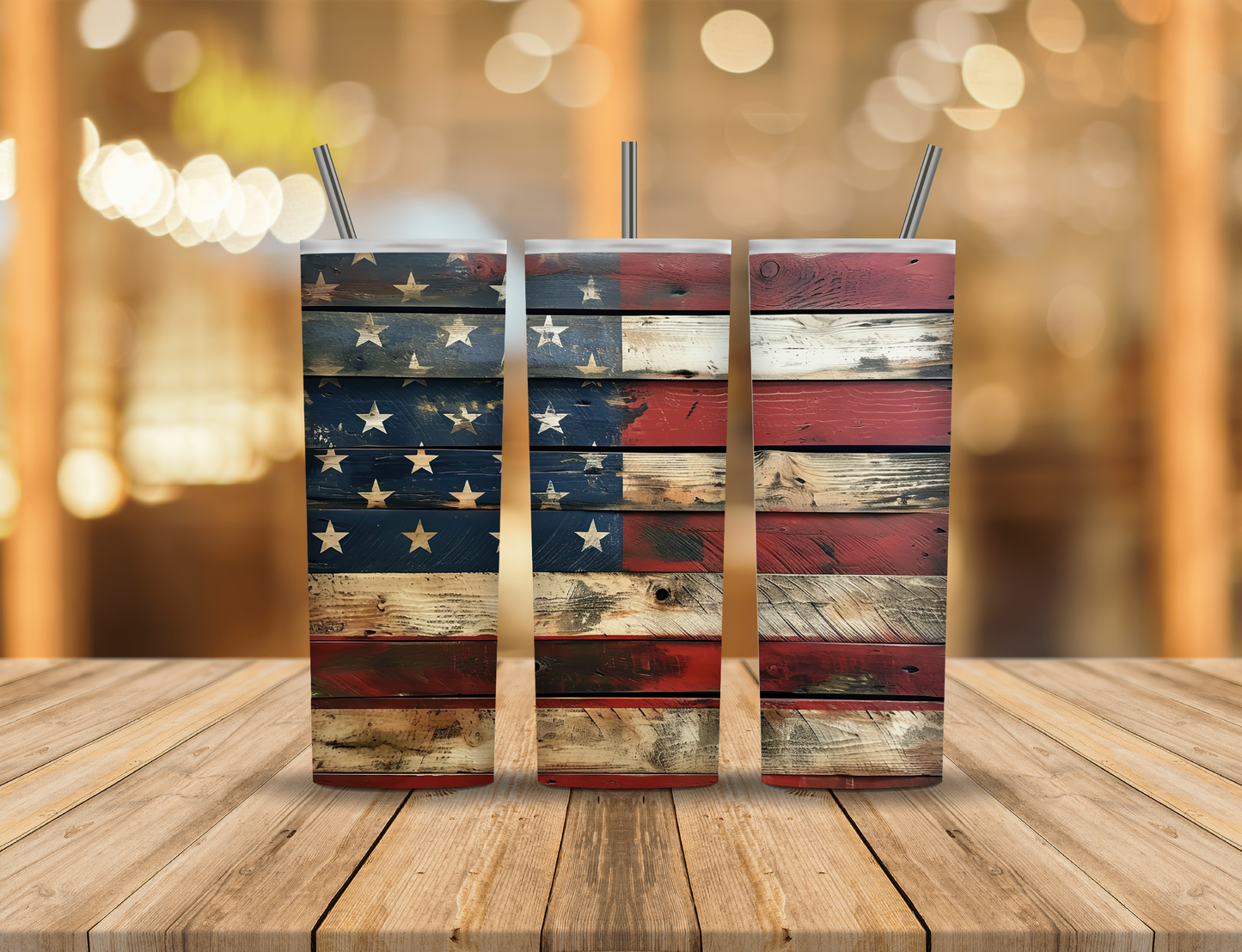 Red White Blue American Flag 20 oz Tumbler Design Digital Download #573