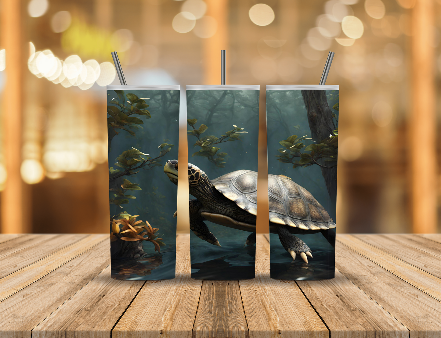 Ocean Blue Turtle 20 oz Tumbler Design Digital Download #340