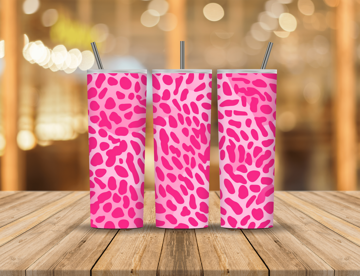 Pink Animal Print 20 oz Tumbler Design Digital Download #137