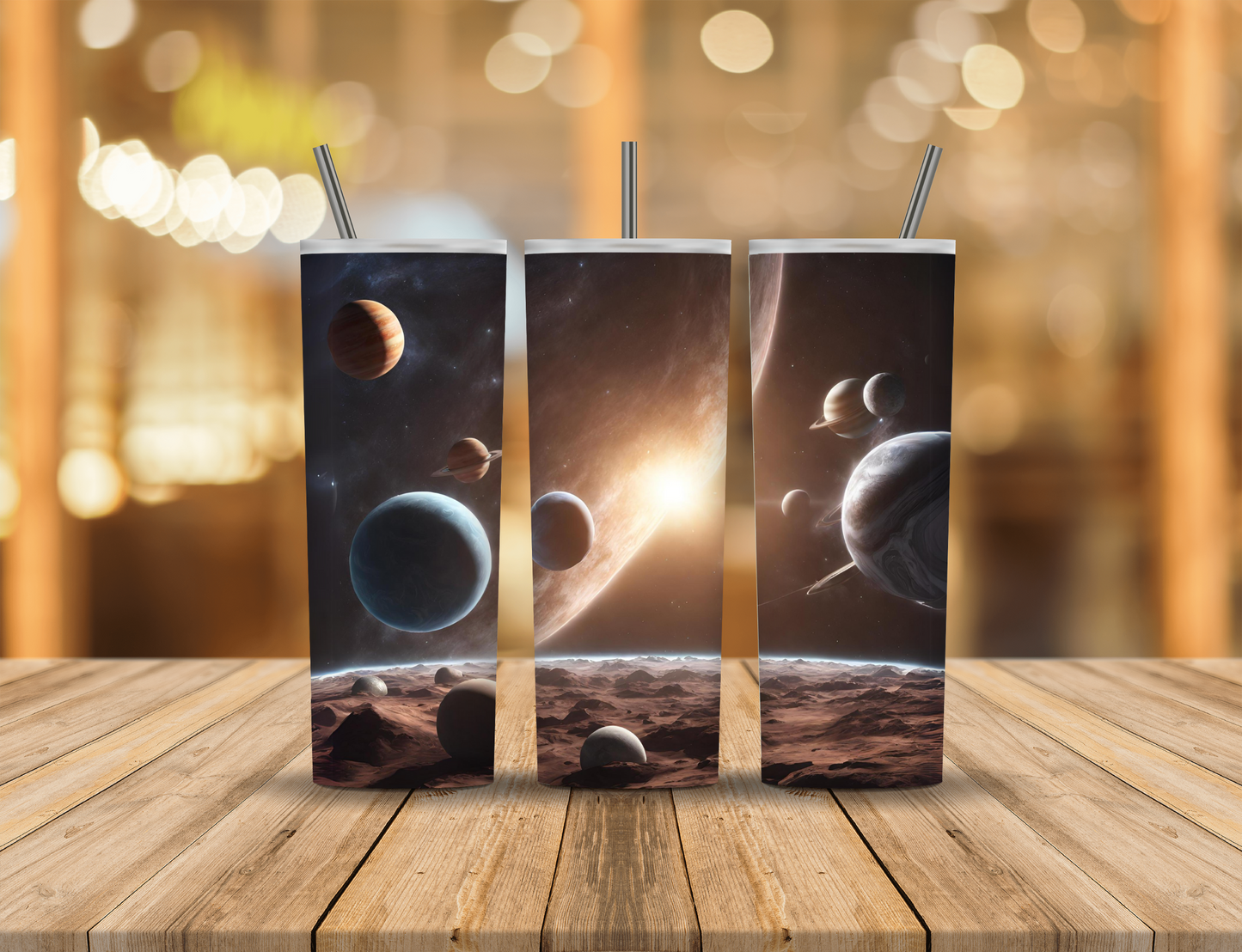 Milky Way Galaxy Planets 20 oz Tumbler Design Digital Download #671