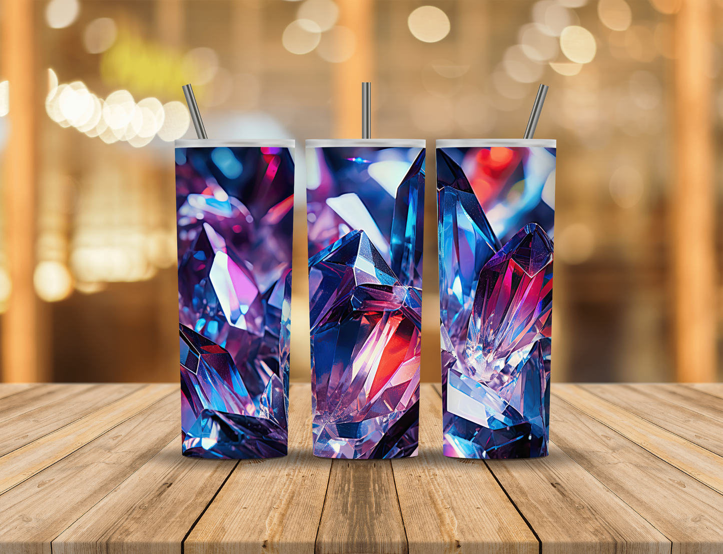 Red White Blue Crystals 20 oz Tumbler Design Digital Download #535
