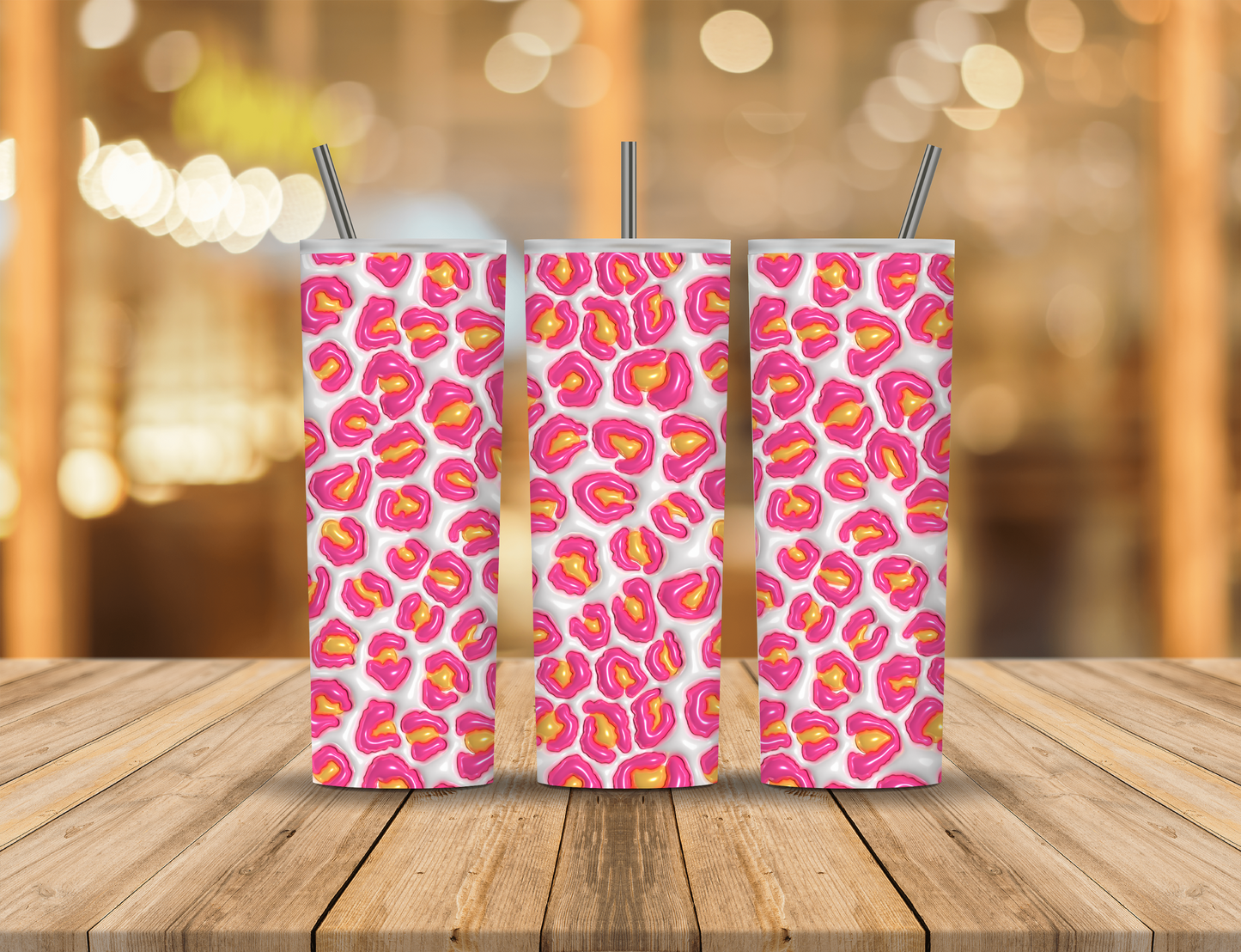 3D Puffy Animal Print 20 oz Tumbler Design Digital Download #39