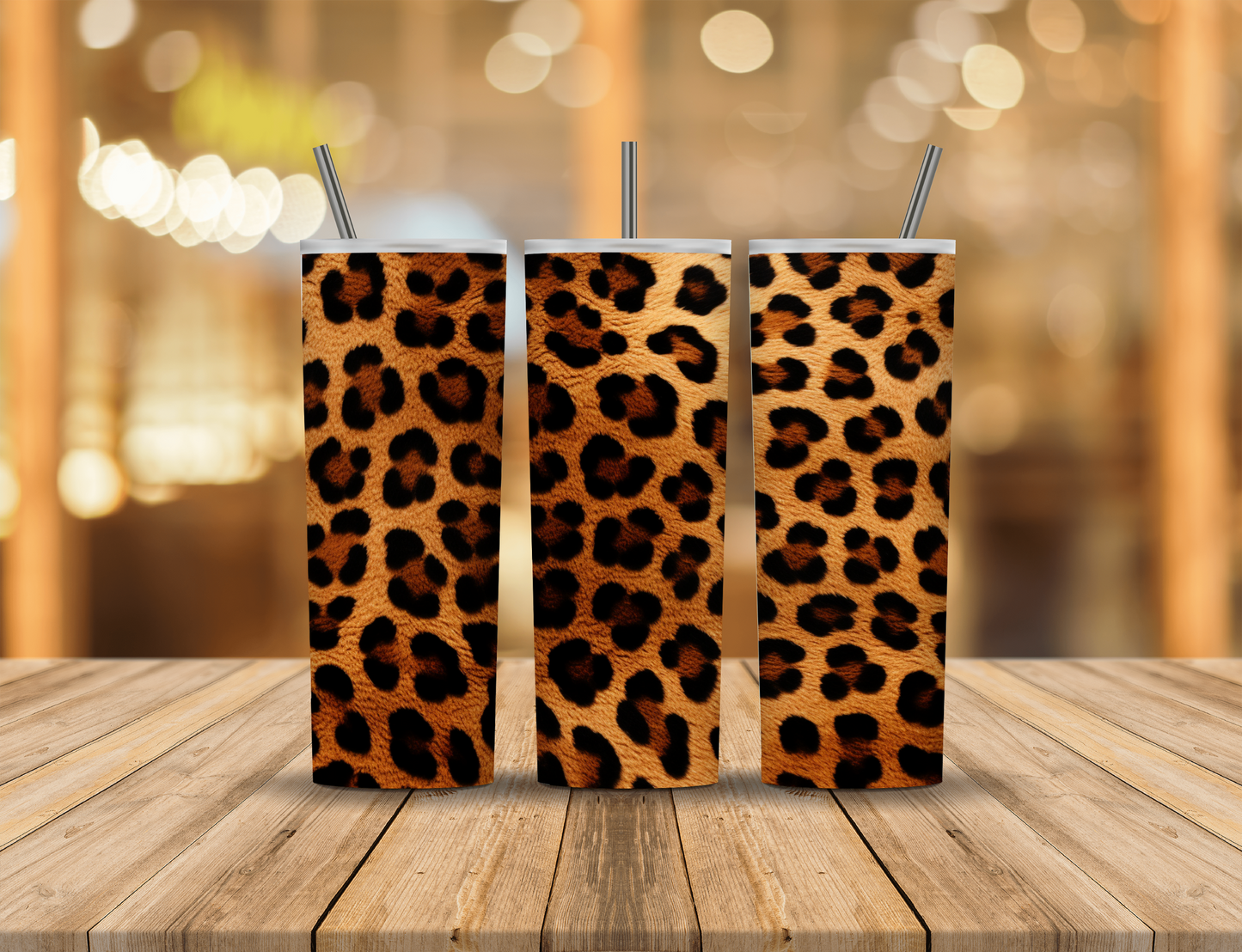 Brown Black Animal Print 20 oz Tumbler Design Digital Download #162
