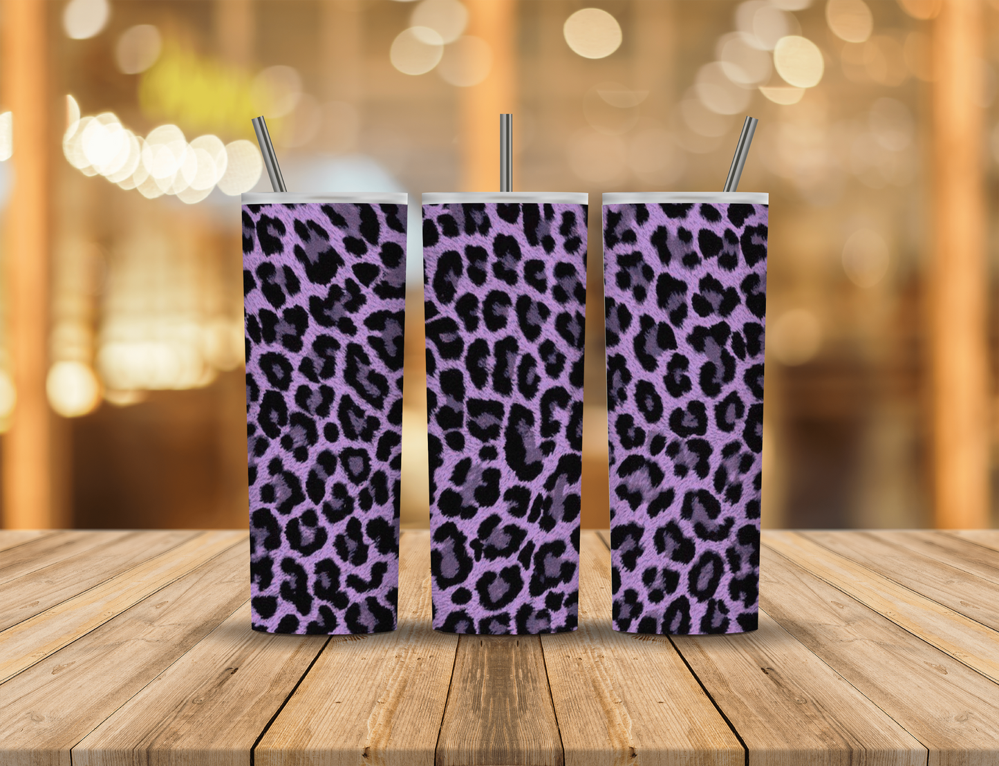 Fur Purple Black Animal Print 20 oz Tumbler Design Digital Download #255