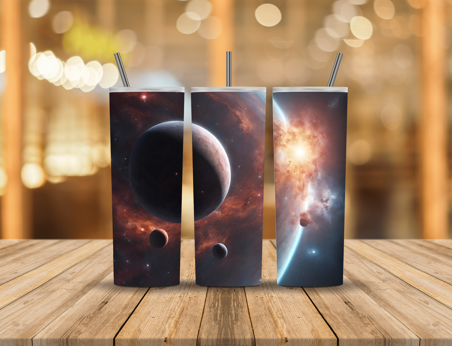 Milky Way Galaxy Planets 20 oz Tumbler Design Digital Download #686