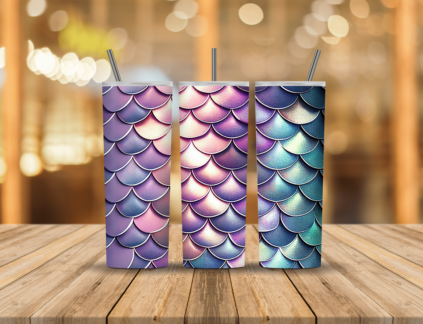 Metallic Mermaid Scales 20 oz Tumbler Design Digital Download #103