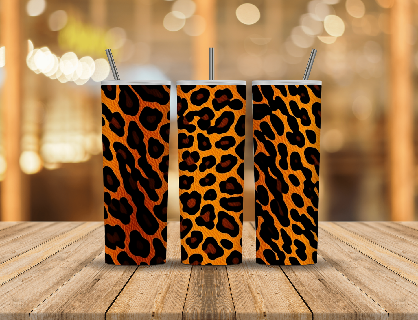 Brown Black Animal Print 20 oz Tumbler Design Digital Download #188