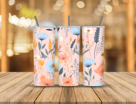 Flowers 20 oz Tumbler Design Digital Download #30