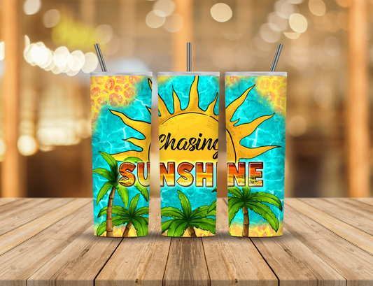 Summer Sunshine Animated Cartoon Quote Beach20 oz Tumbler Design Digital Download #484
