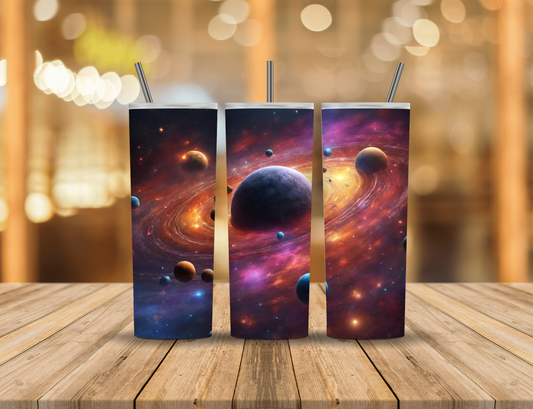 Space Galaxy Planets 20 oz Tumbler Design Digital Download #700