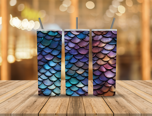 Blue Dragon Scales 20 oz Tumbler Design Digital Download #102