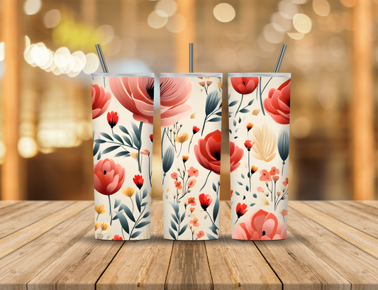 Flowers 20 oz Tumbler Design Digital Download #29