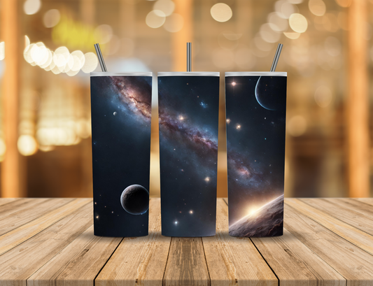 Milky Way Galaxy Planets 20 oz Tumbler Design Digital Download #746
