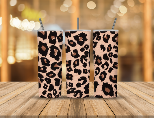 Black Brown Tan Animal Print 20 oz Tumbler Design Digital Download #264