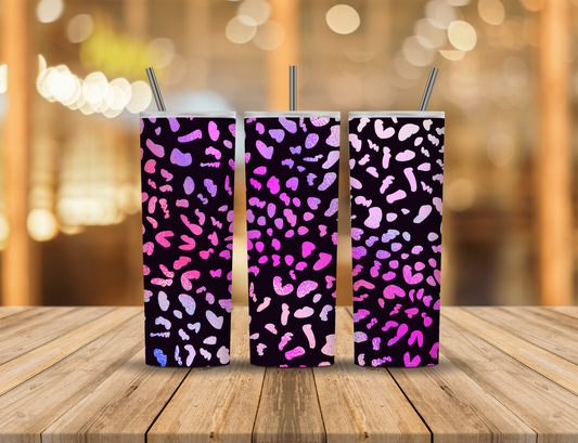 Purple Pink Black Animal Print 20 oz Tumbler Design Digital Download #52