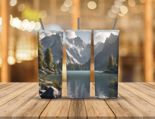 Mountains Lake Summer 20 oz Tumbler Design Digital Download #195