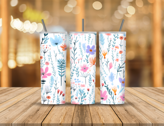 Flowers 20 oz Tumbler Design Digital Download #31