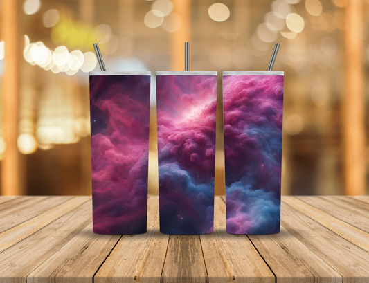 Space Clouds Stars Cotton Candy 20 oz Tumbler Design Digital Download #733