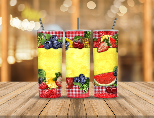Summer Fruit Picnic 20 oz Tumbler Design Digital Download #411