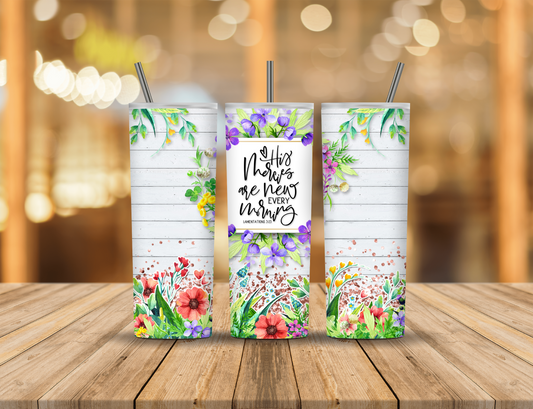 Spring Flowers Religious Faith 20 oz Tumbler Design Digital Download #148