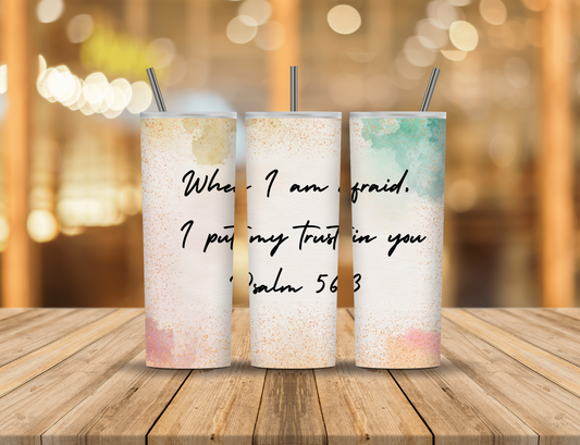 Watercolor Paint Splash Religious Faith 20 oz Tumbler Design Digital Download #234