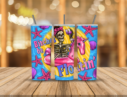 Summer Ocean Quote Skeleton 20 oz Tumbler Design Digital Download #45