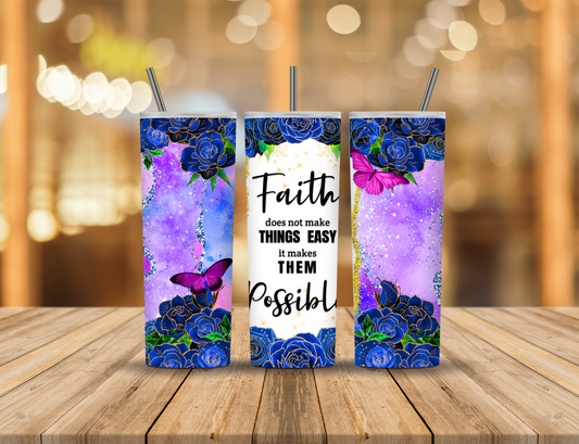 Geode Glitter Purple Butterfly Religious Faith 20 oz Tumbler Design Digital Download #158