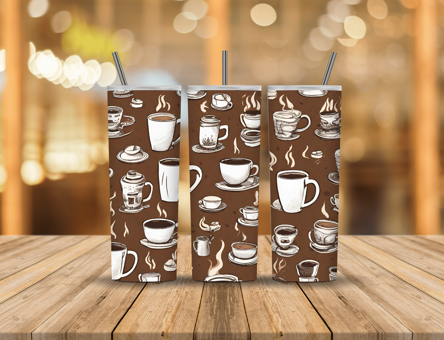Coffee Cups 20 oz Tumbler Design Digital Download #406