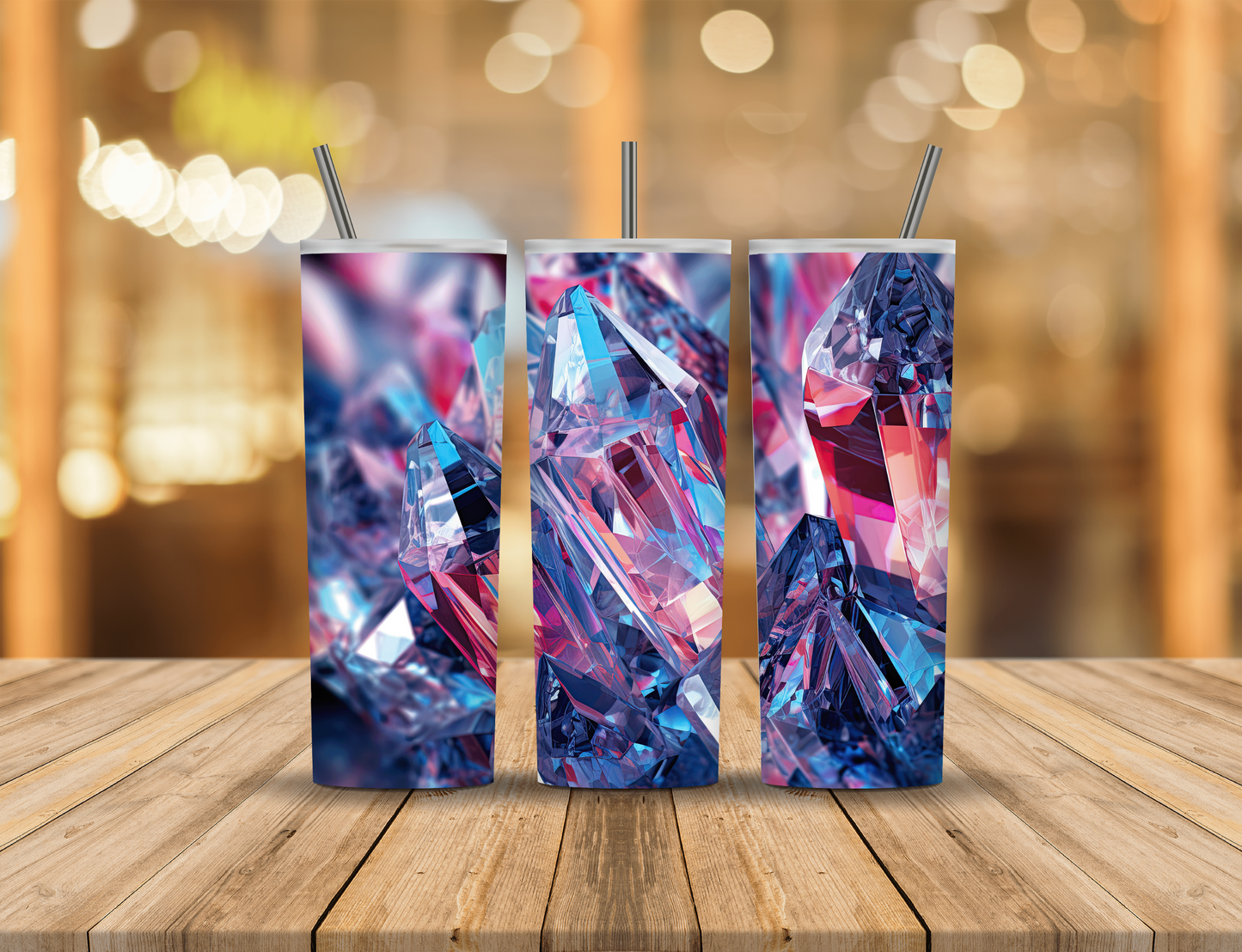 Red White Blue Crystals 20 oz Tumbler Design Digital Download #552
