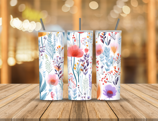 Flowers 20 oz Tumbler Design Digital Download #67