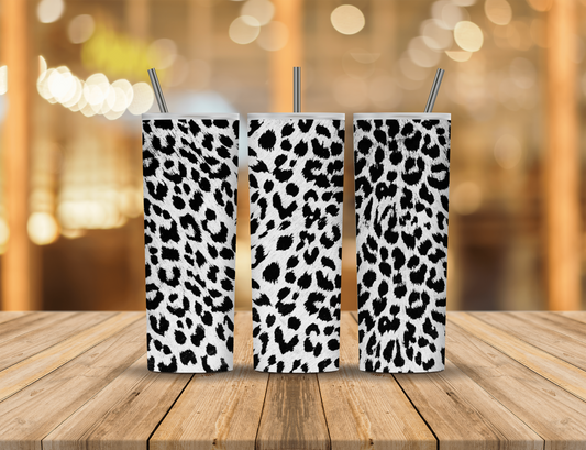 Black White Animal Print 20 oz Tumbler Design Digital Download #351