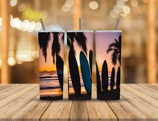 Sunset Beach Surfboards 20 oz Tumbler Design Digital Download #261