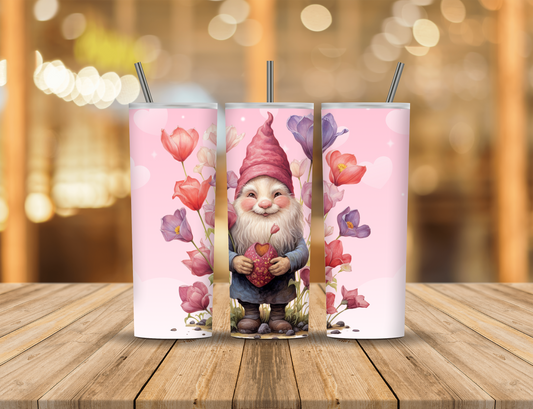 Valentine's Day Gnome 20 oz Tumbler Design Digital Download #375