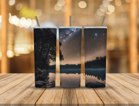 Lake Moonlight Galaxy 20 oz Tumbler Design Digital Download #28