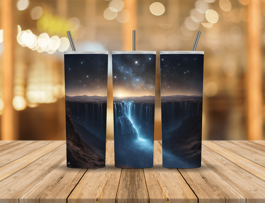 Milky Way Galaxy Waterfall 20 oz Tumbler Design Digital Download #684