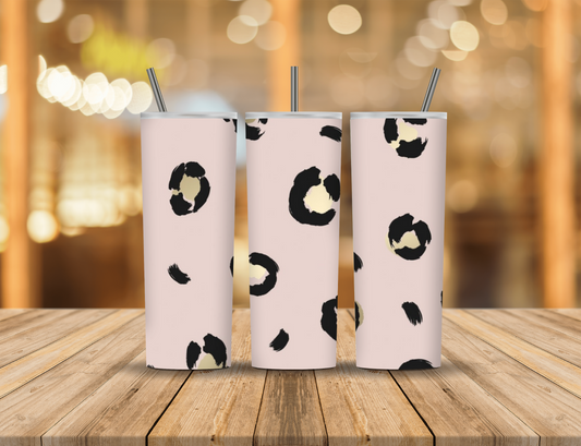 Pink Gold Black Metallic Animal Print 20 oz Tumbler Design Digital Download #289