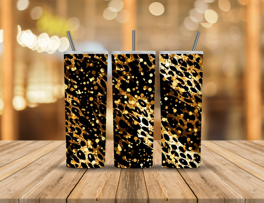 Brown Black Tan Animal Print 20 oz Tumbler Design Digital Download #139