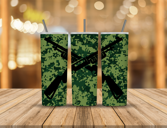 Camo Military 20 oz Tumbler Design Digital Download #106