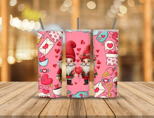 Valentine's Day Gnomes 20 oz Tumbler Design Digital Download #323
