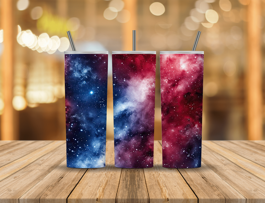 Red White Blue Starry Skies 20 oz Tumbler Design Digital Download #534