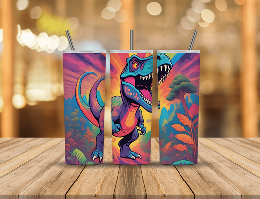 Cartoon Dinosaur T-Rex 20 oz Tumbler Design Digital Download #384