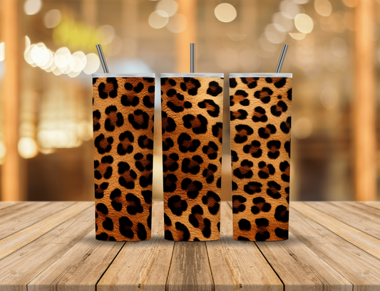 Brown Black Animal Print 20 oz Tumbler Design Digital Download #162