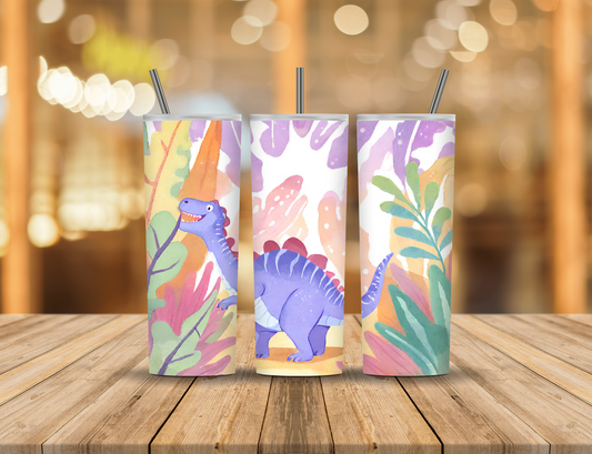 Cartoon Dinosaur 20 oz Tumbler Design Digital Download #397
