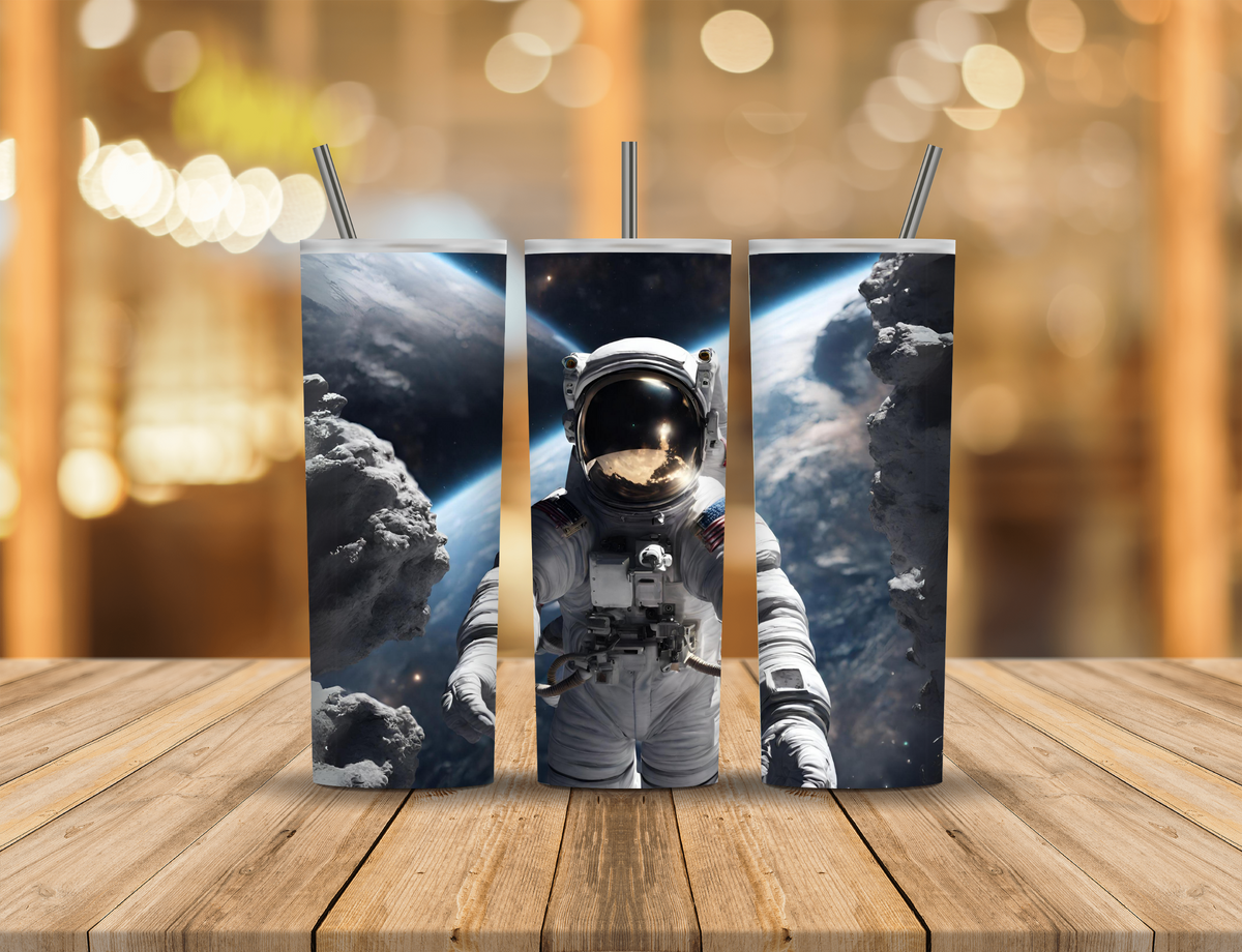 Space Planet Astronaut 20 oz Tumbler Design Digital Download #712